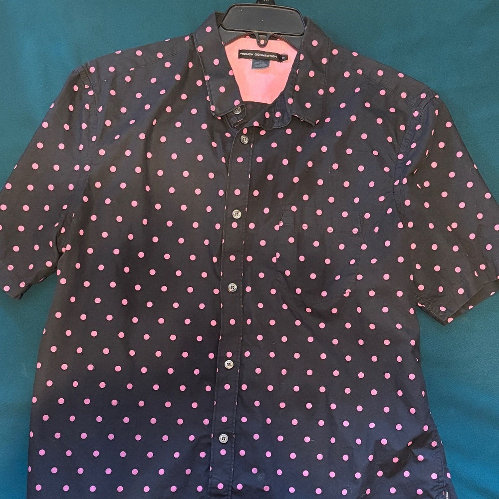 French Connection Polka Dot Button-Up